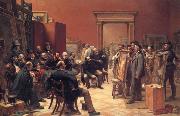 Charles west cope RA The Council of the Royal Academy Selecting Pietures for the Exhibition Sweden oil painting artist